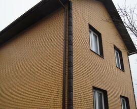 Фасадные панели Альта Профиль Кирпич клинкерный Коричневый пример работ 0 фото