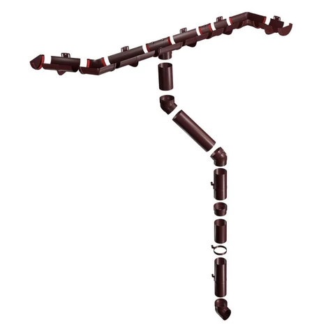 Водосточная система Grand Line пластиковая Шоколадный  фото